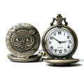 Vinage Quartz Owl Pocket Watch with Chain